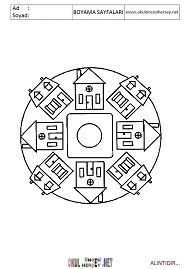 Mandala boyama sayfaları